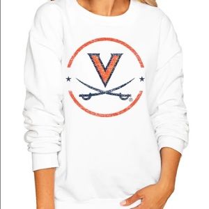 Virginia Cavaliers Women's End Zone Pullover Sweatshirt - White M